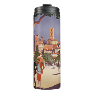 Vintage Grasse Sommer Kunst Thermosbecher