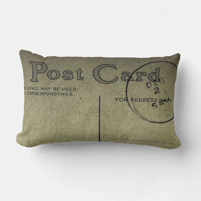 Vintage graue leere Postkarte - Kissen (Vorderseite)