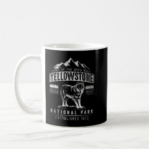Vintage Grauer Wolf Yellowstone Nationalpark Kaffeetasse