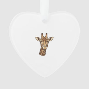 Vintage gravierter Giraffenkopf-Vektordesign_1 Ornament