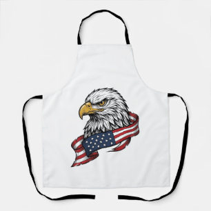 Vintage graviertes Adler-Patriotismus-Shirt-Design Schürze