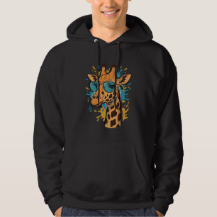Vintage graviertes cooles Giraffen-Sonnenbrillen-S Hoodie