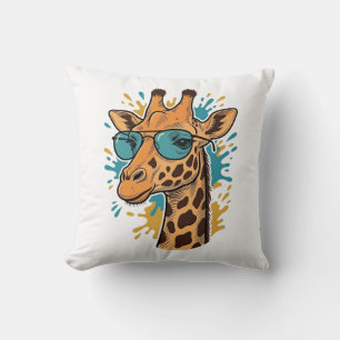 Vintage graviertes cooles Giraffen-Sonnenbrillen-S Kissen