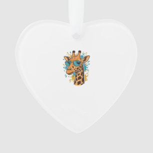 Vintage graviertes cooles Giraffen-Sonnenbrillen-S Ornament