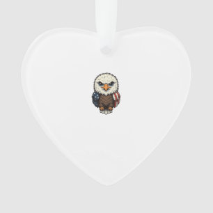 Vintage graviertes patriotisches Baby-Adler-Shirt_ Ornament
