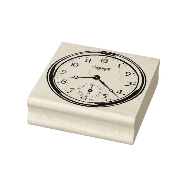 Vintage Gravieruhr Gummistempel (Stempel)