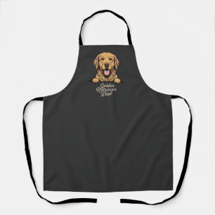 Vintage-Gravur Golden Retriever Vater Schürze