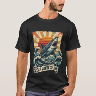 Vintage Great White Shark - Adventure T-Shirt