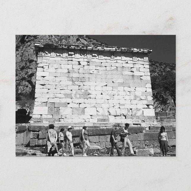 Vintage Greece Delphi Athenian Treasury Postkarte (Vorderseite)