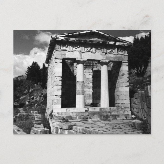 Vintage Greece Delphi Athenian Treasury Postkarte (Vorderseite)