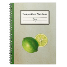 Vintage Green Lemon Illustration Personalisiert Co