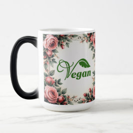 Vintage Green Vegan Logo Leaf by Bearnd Verwandlungstasse