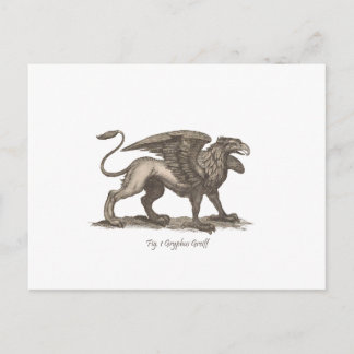 Vintage-Greif (Gryphus Greiff) Illustration. Postkarte