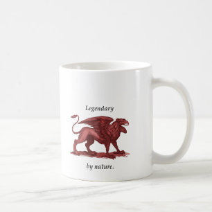Vintage-Greif-Illustration, von Natur aus legendär Kaffeetasse