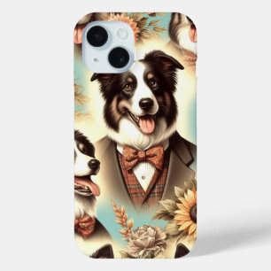 Vintage Grenz-Collie-Luustration Case-Mate iPhone Hülle