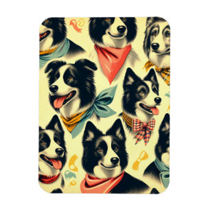 Vintage Grenze Collie Seamless Magnet