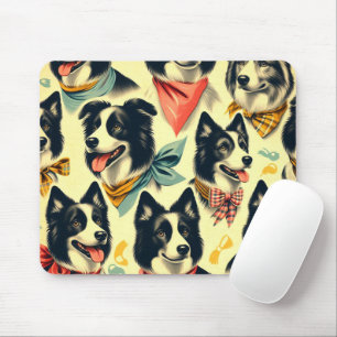 Vintage Grenze Collie Seamless Mousepad