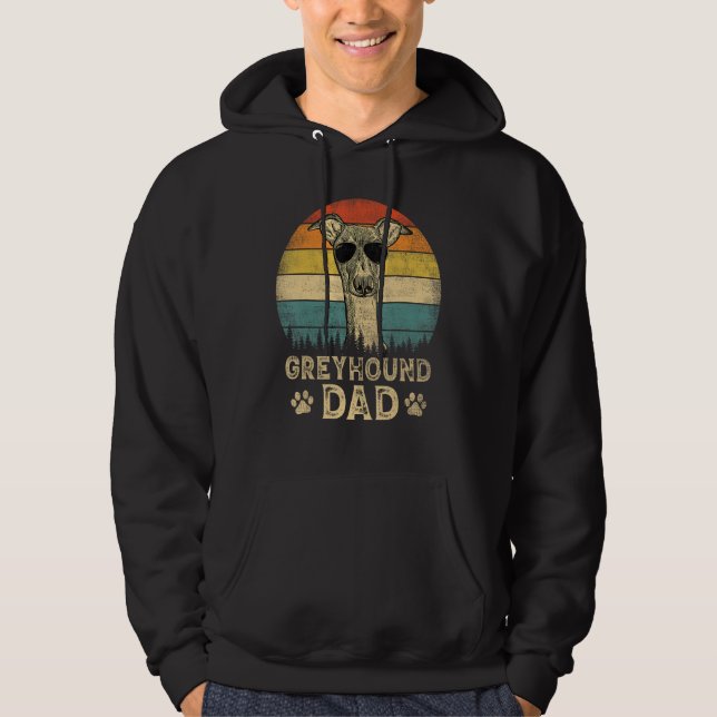 Vintage Greyhound Dad Dog  Father s Day Tee (Vorderseite)