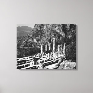Vintage Griechenland Delphi Apollotempel Leinwanddruck