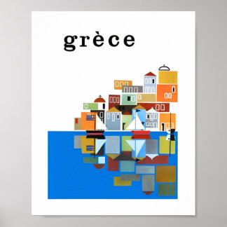 Vintage Griechenland Reisebilderposten Poster