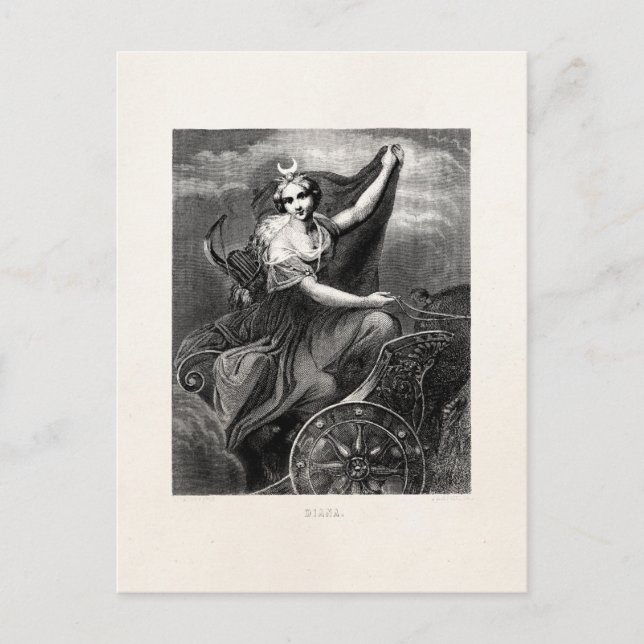 Vintage griechische Göttin Diana Artemis römische  Postkarte (Vorderseite)