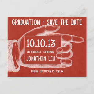 Vintage Griffbrett Save the Date Ankündigungspostkarte
