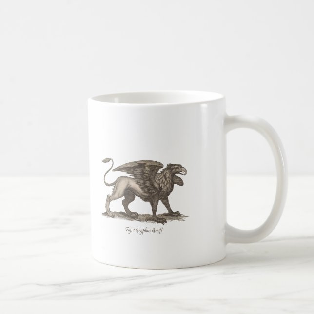 Vintage griffin (gryphus greiff) Abbildung. Kaffeetasse (Rechts)