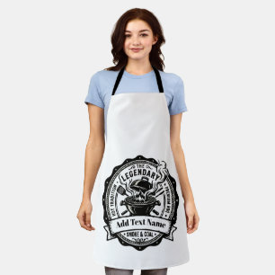Vintage Grill Master Personalisierter Name BBQ Rau Schürze
