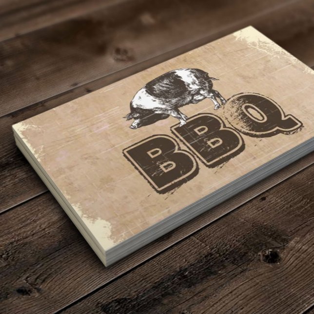 Vintage GRILLEN Pork Business Card Visitenkarte (Von Creator hochgeladen)