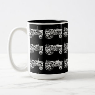 Vintage Gris massey fergison tracteur Café Mug