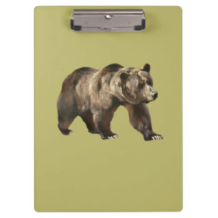 Vintage Grizzlybären-Zwischenablage Klemmbrett
