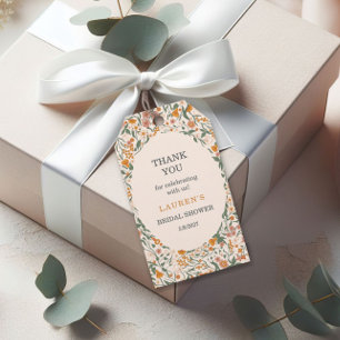 Vintage Groovy Boho Floral Brautparty Geschenkanhänger