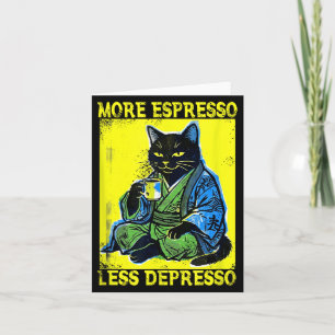 Vintage Groovy Cat Kaffee Mehr Espresso Weniger Karte