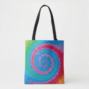 Vintage groovy funky Retro-Tie-Dye-Swirbelmuster Tasche