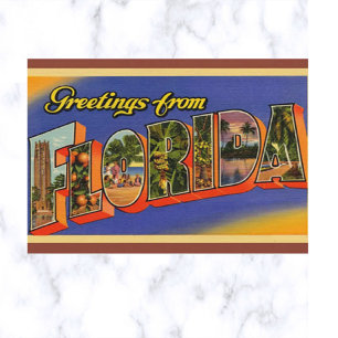 Vintage Großbuchstabe Florida Postkarte