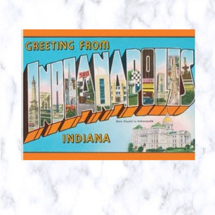 Vintage Großbuchstabe Indianapolis Indiana Postkarte