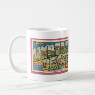 Vintage Großbuchstabe Myrtle Beach, SC Kaffeetasse