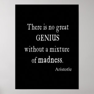 Vintage große Genie-Verrücktheit Aristoteles Poster