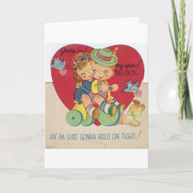 Vintage große Karte Jungevalentines Tages (Vorderseite)