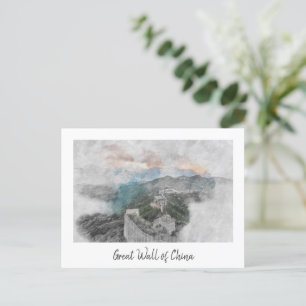 Vintage Große Mauer der China Postkarte - Historis