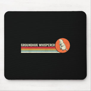 Vintage Groundhog-Flüsterer Ground Hog Tag Männer  Mousepad