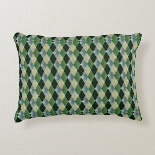 Vintage Grün beige geometrisches St. Patrick Muste Dekokissen