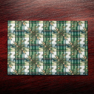 Vintage Grün-Weiß-Gingham-Muster Fußmatte