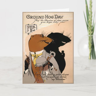 Vintage Grundurchtag-Schattenkarte Feiertagskarte