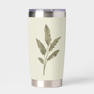 Vintage grüne Bananenblätter Thermobecher