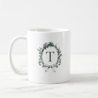 Vintage grüne Botanische Monogramm
