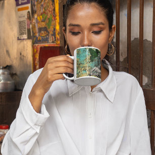 Vintage Grüne Märchen über Aqua Ephemera Kaffeetasse
