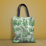 Vintage, grüne, weiße Kröte Tasche<br><div class="desc">Vintage grüne, weiße Tüte de jouy bedruckte Tote Bag. Diese toile de jouy Vintage Tasche wird durch die exquisiten Designs der französischen Landschaftsszenen inspiriert. Diese ausgeklügelten Toilabdrücke sind im Moment ein echter Wutanfall, sie verbinden traditionellen Charme und zeitgenössischen Stil mit stilvollen Farben, dem perfekten Geschenk in Geburtstagen, Valentinen, Weihnachten oder...</div>