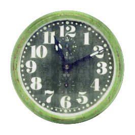 Vintage grüne Zeitmesser für die Retrousche Schneidebrett
