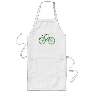 Vintage grünes Fahrrad Lange Schürze